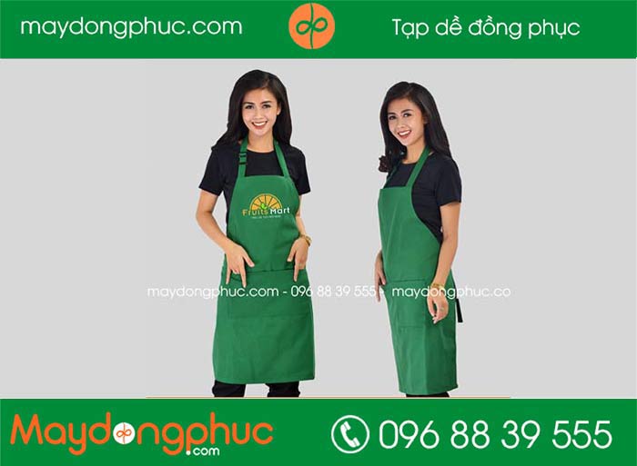 May tạp dề cửa hàng Fruits Mart | May tap de dong phuc