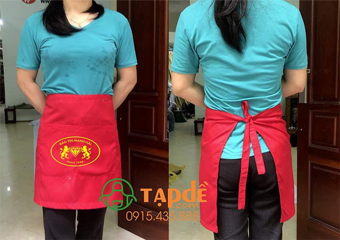 May tạp dề cửa hàng Bảo Tín Mạnh Hải | May tap de dong phuc