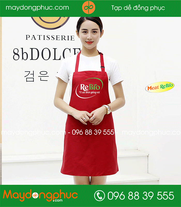 May tạp dề Cửa hàng Meat Bio | May tap de dong phuc