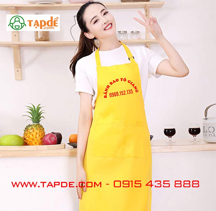 May tạp dề quán Bánh bao Tô Giang | May tap de dong phuc