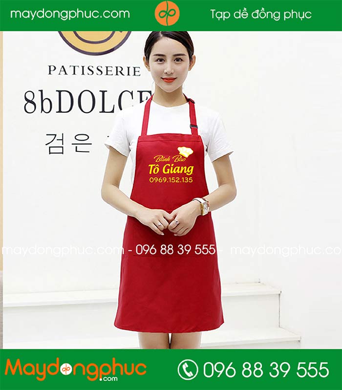 May tạp dề quán Bánh bao Tô Giang | May tap de dong phuc