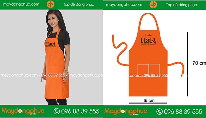 May tạp dề Quán Cafe Hạt A | May tap de dong phuc