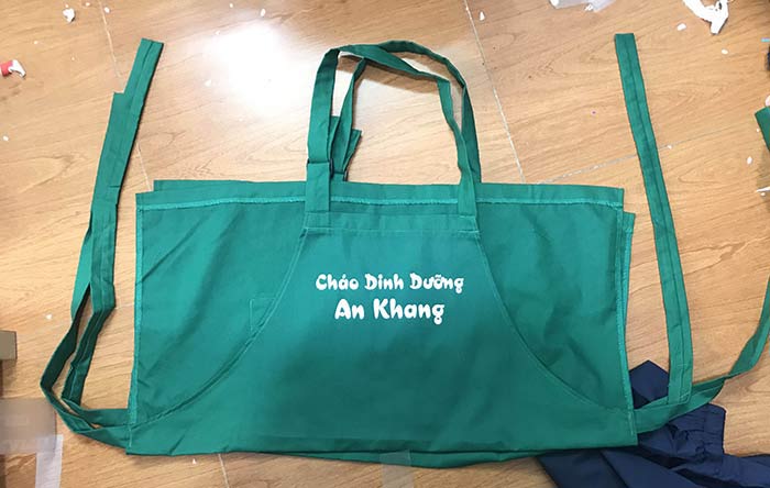 May tạp dề Quán cháo dinh dưỡng An Khang | May tap de dong phuc