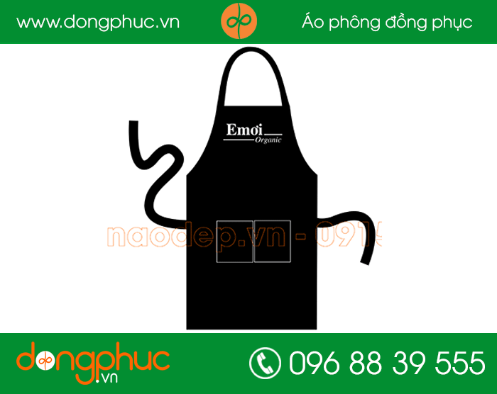 May tạp dề quán Em ơi Organic | May tap de