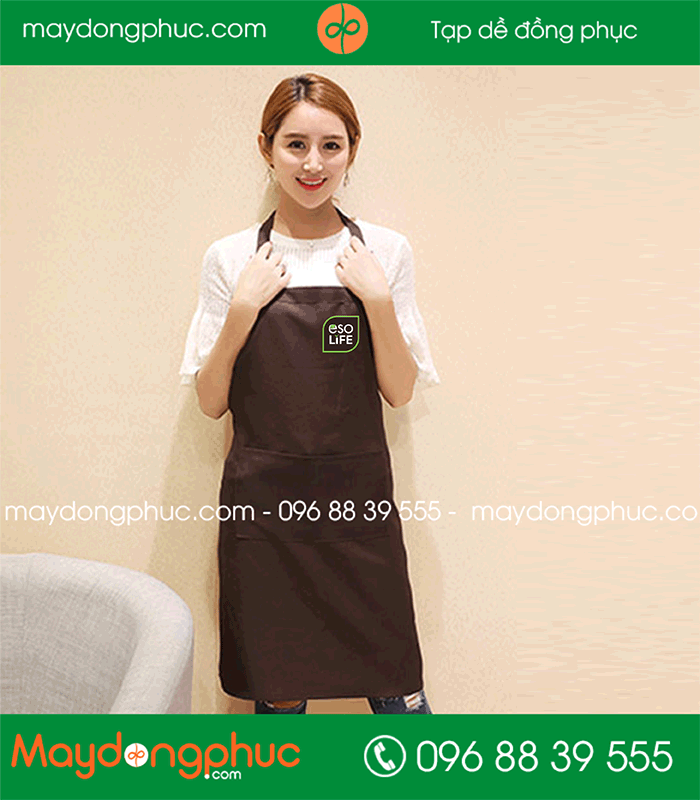 May tạp dề quán Esolife | May tap de dong phuc