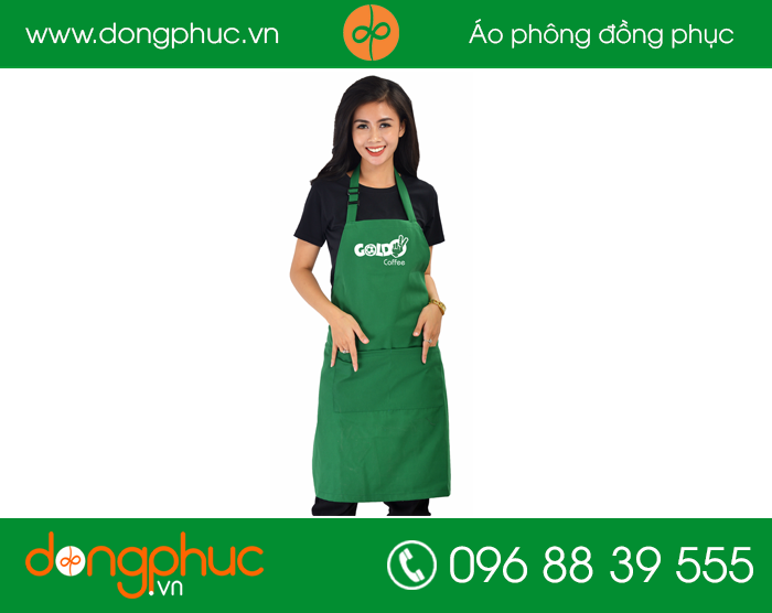 May tạp dề quán Gold Coffee | May tap de