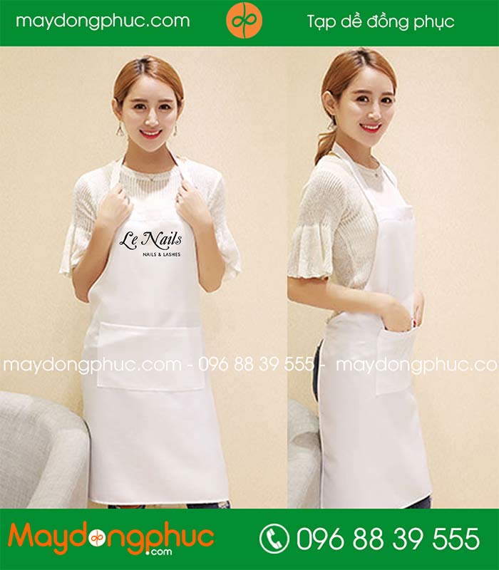 May tạp dề quán Le Nails | May tap de dong phuc