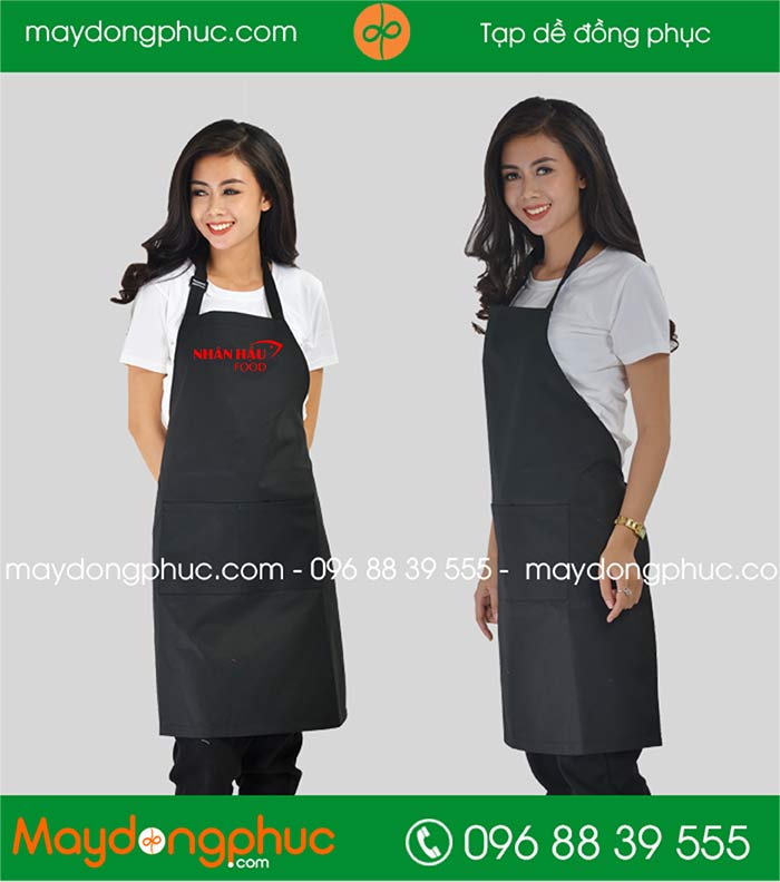 May tạp dề quán Nhân hậu Food | May tap de dong phuc