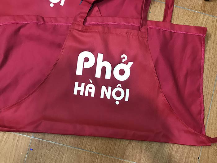 May tạp dề Quán Phở Hà Nội | May tap de dong phuc