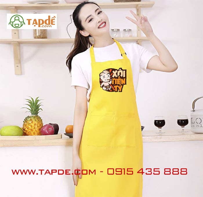 May tạp dề Quán Xôi tiền tỷ | May tap de dong phuc