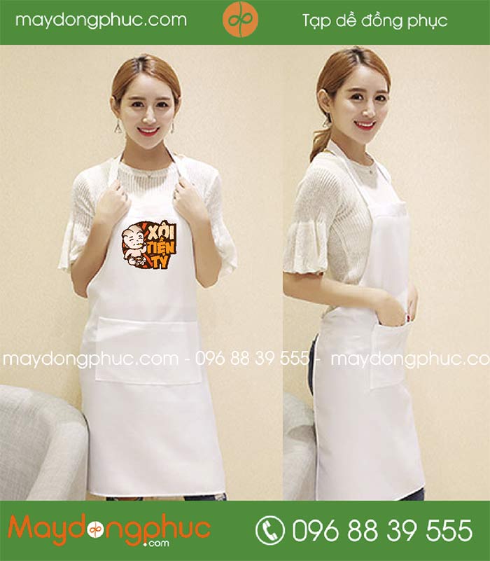 May tạp dề Quán Xôi tiền tỷ | May tap de dong phuc