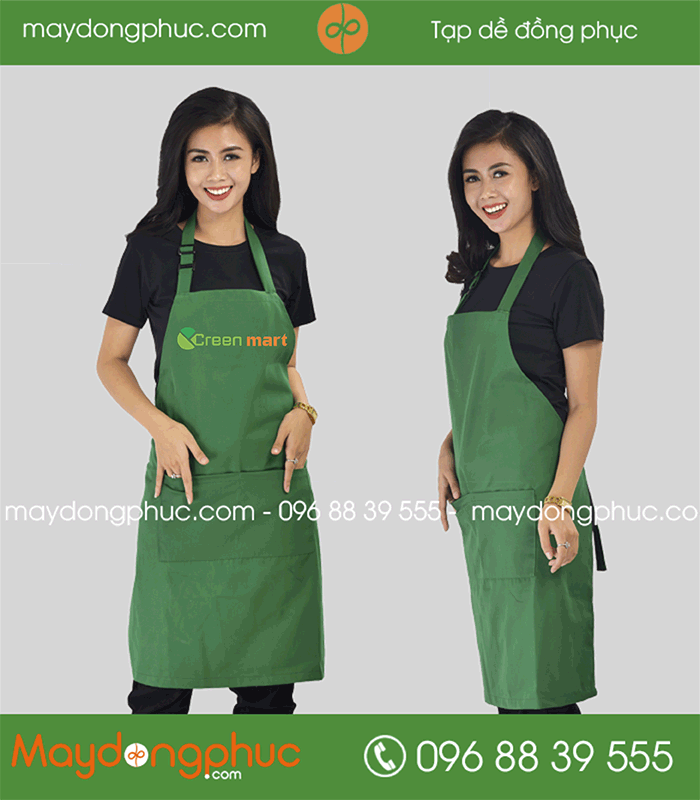 May tạp dề Siêu thị Green Mart | May tap de dong phuc