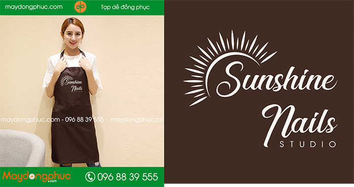 May tạp dề Studio Sunshine Nails | May tap de dong phuc