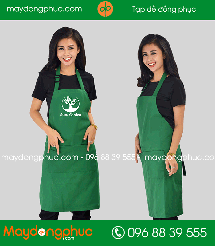 May tạp dề Quán Susu Garden | May tap de dong phuc