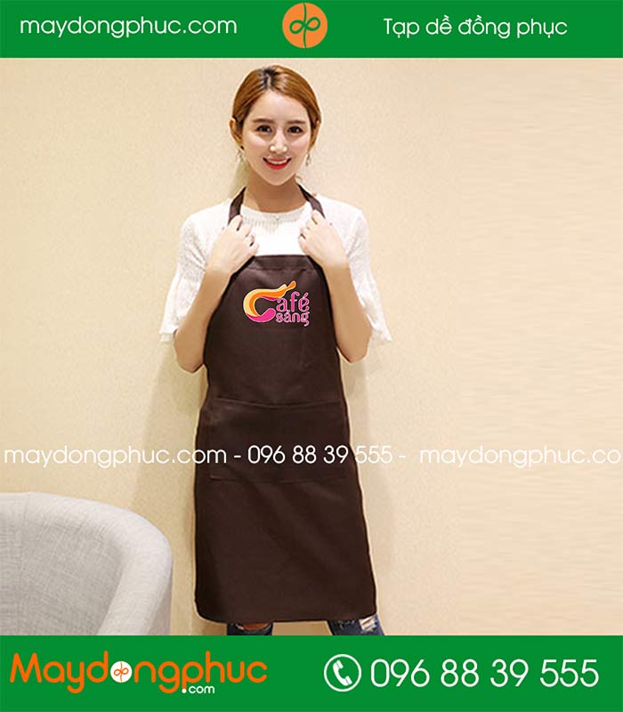 May tạp dề quán bình vị Cafe sáng | May tap de dong phuc