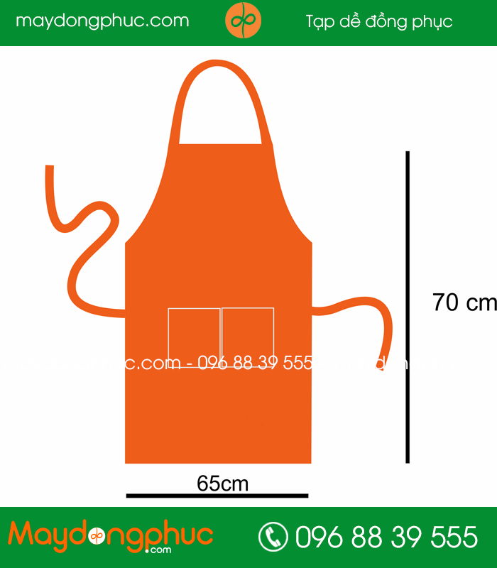 Tạp dề đồng phục màu Cam