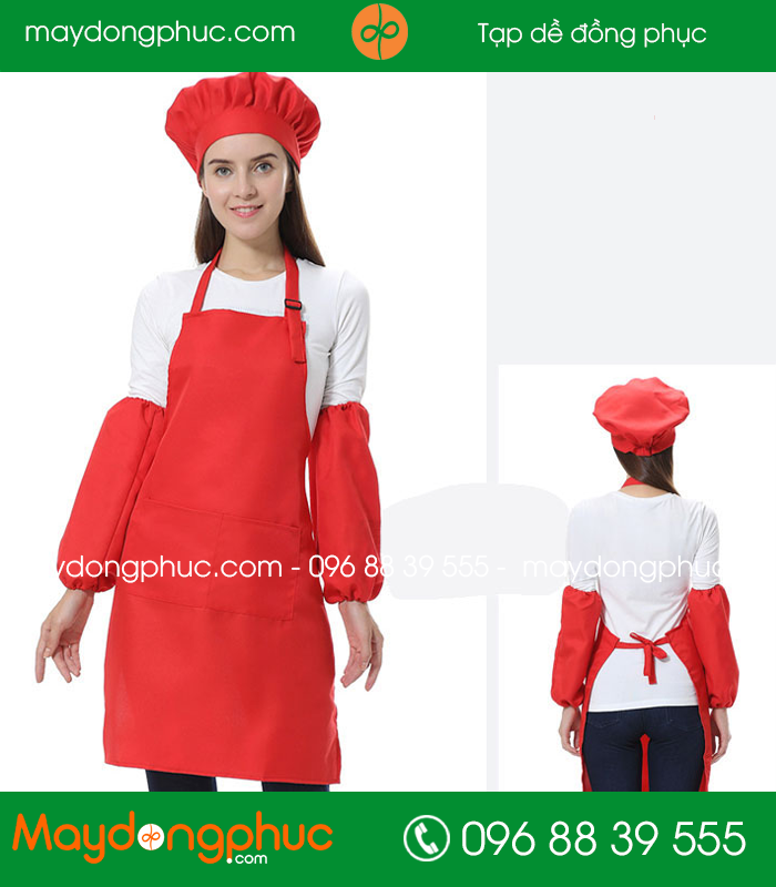 Tạp dề đồng phục màu Đỏ