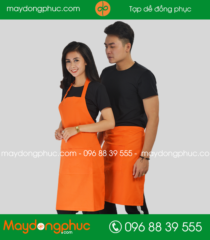 Tạp dề đồng phục màu Cam