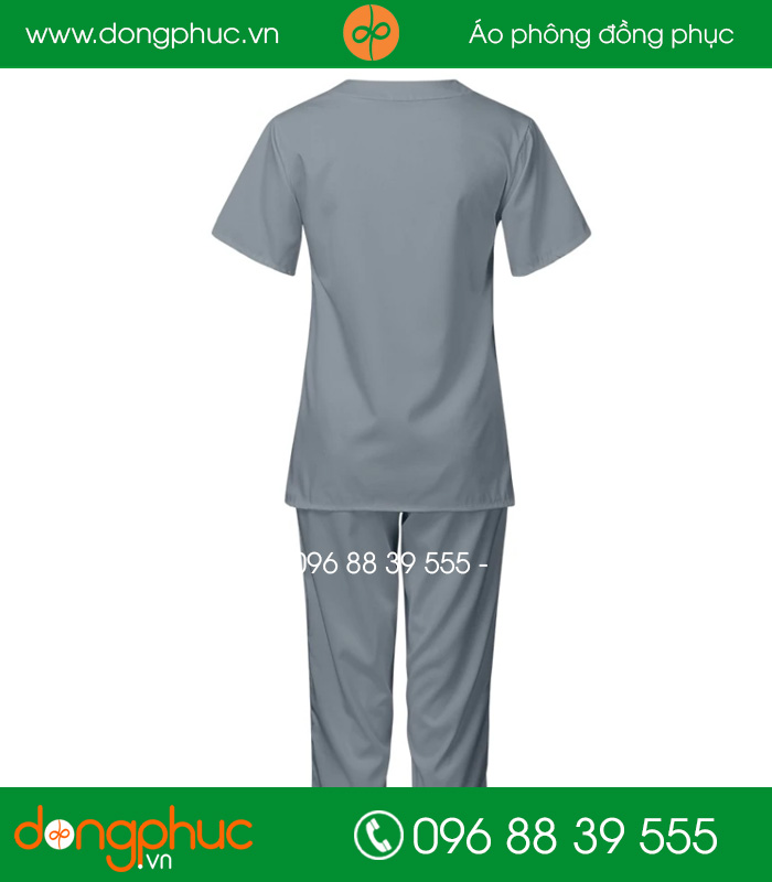 đồng phục y tá - Bác sĩ màu ghi đậm