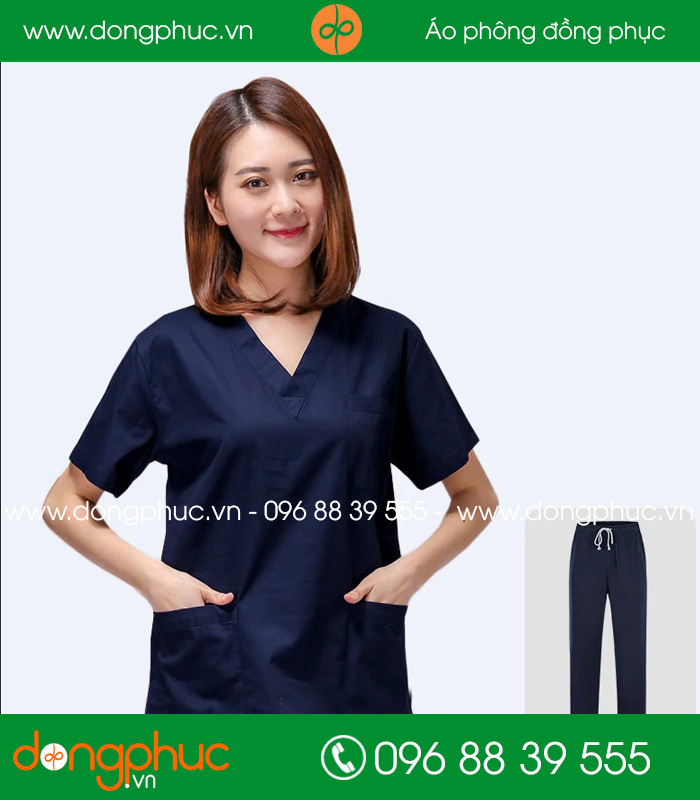 đồng phục y tá  màu tím than