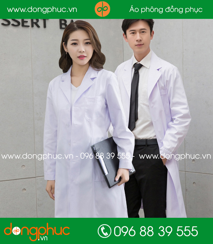Đồng phục y tá - Bác sĩ màu trắng quần đen