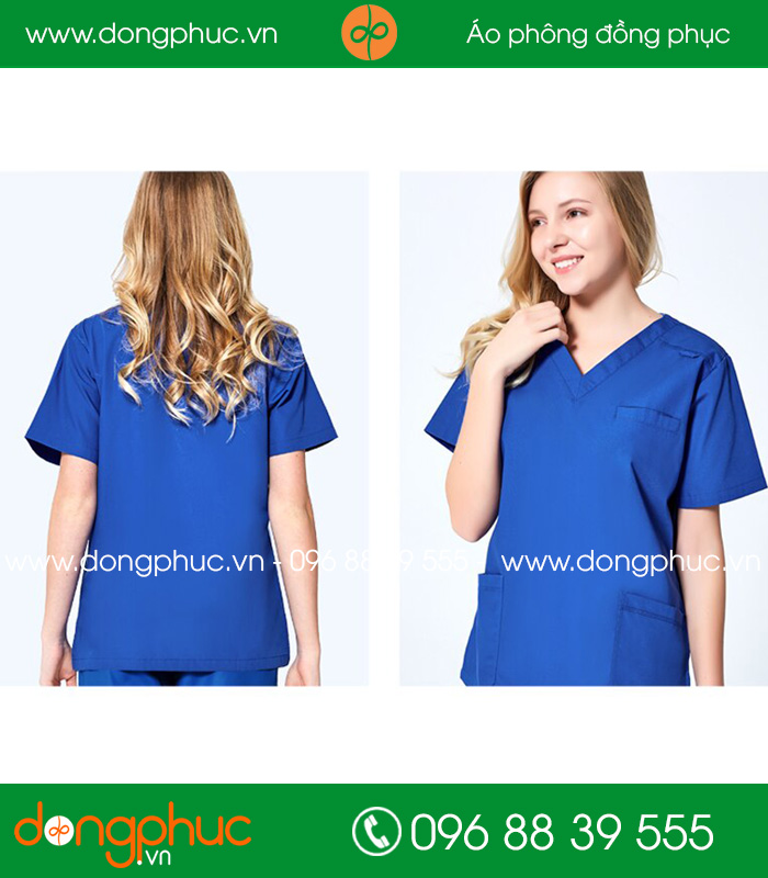 Đồng phục y tá - Bác sĩ màu xanh bích