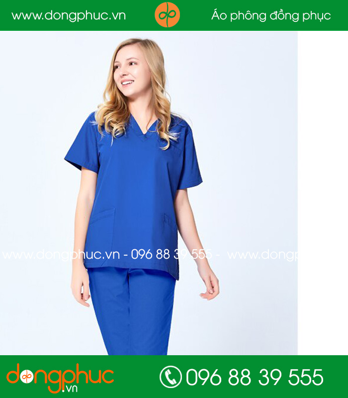 Đồng phục y tá - Bác sĩ màu xanh bích