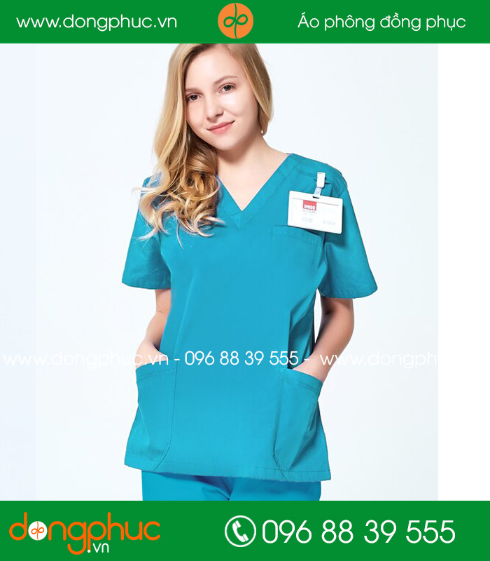 đồng phục y tá - Bác sĩ màu xanh