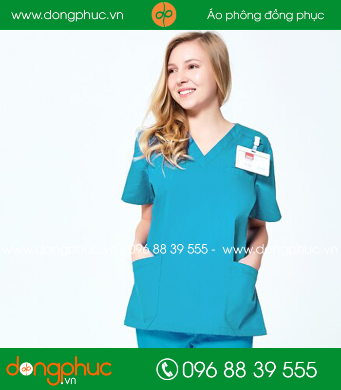 Đồng phục y tá - Bác sĩ màu xanh