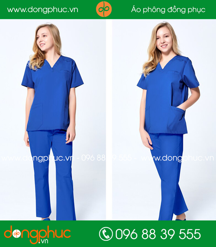 Đồng phục y tá - Bác sĩ màu xanh bích