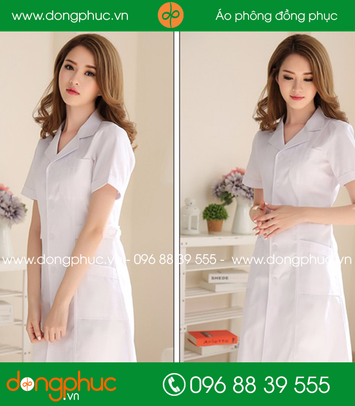 Váy đồng phục y tá - Bác sĩ màu trắng
