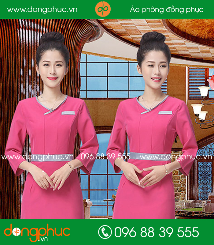 Đồng phục spa màu hồng