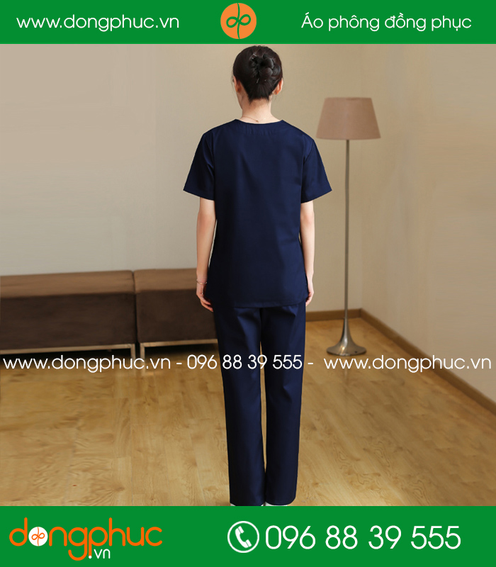 đồng phục spa màu tím than